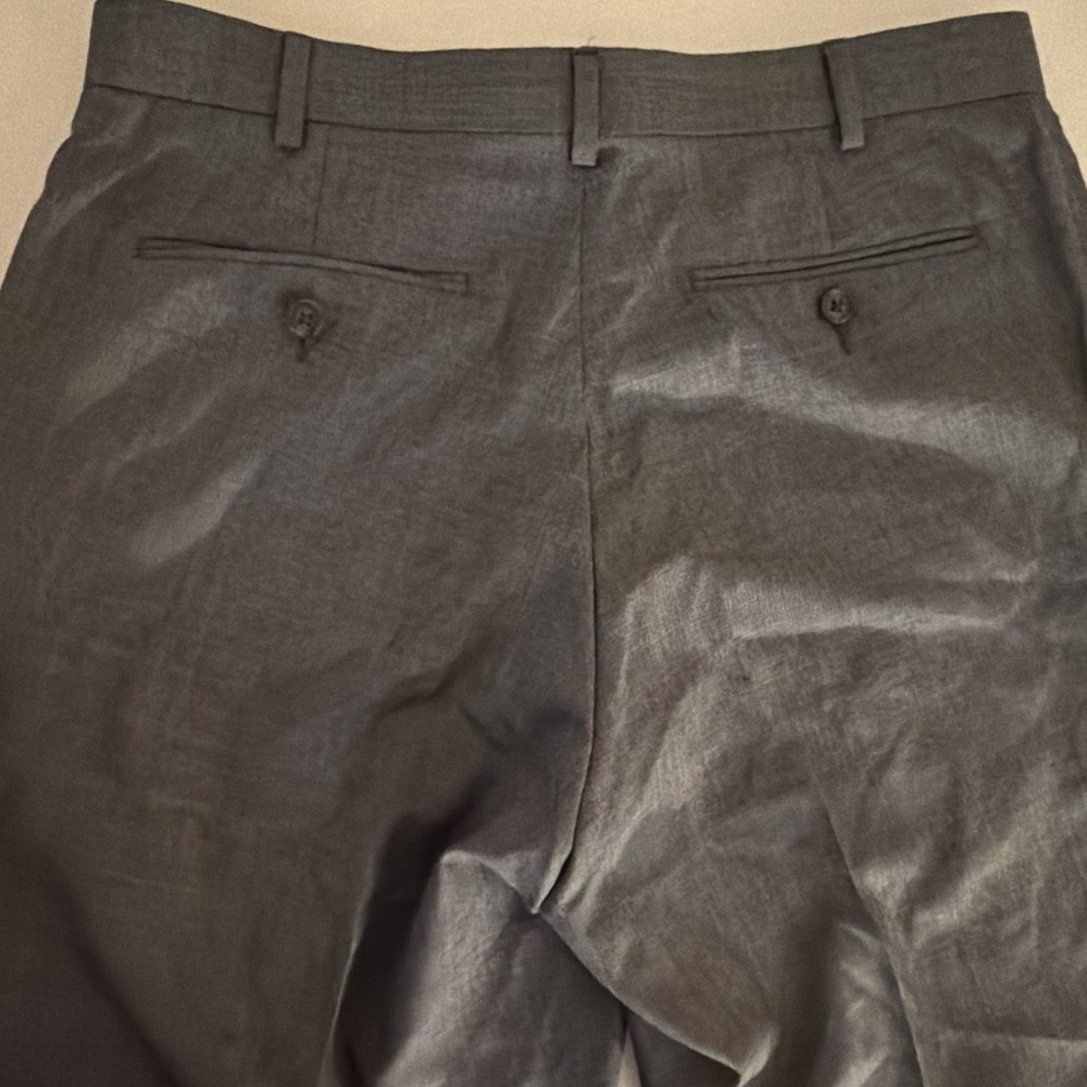 Lauren Ralph Lauren Men's Grey 100% Wool Dress Pants Flat Front 36x30 Regular - Picture 5 of 8